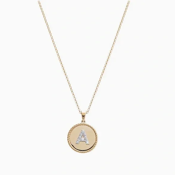 14k Yellow Gold J Initial Pendant with Natural Diamonds - Picture 4 of 5